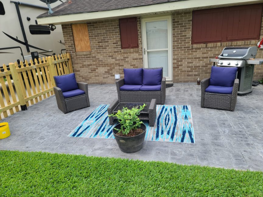 Decorative Concrete and Privacy Fence Installation in Gramercy, LA